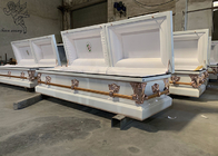 Высококачественный металлический прямоугольный металлический дизайн гроба для профессионалов похорон