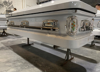 Стильный металлический погребальный ящик с декоративной поверхностью