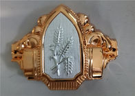 Угол ларца Пластк латунного цвета материальный похоронный с серебряным стальным прутом пшеницы