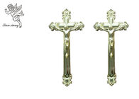 Размер 44.8×20.8км распятия орнаментального креста Иисуса похоронный, золотой пластиковый крест ларца