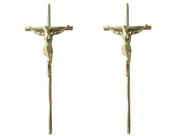Распятие поверхностного украшения ларца похоронное, крест 13,7 ларца Иисуса золота см 37 ×