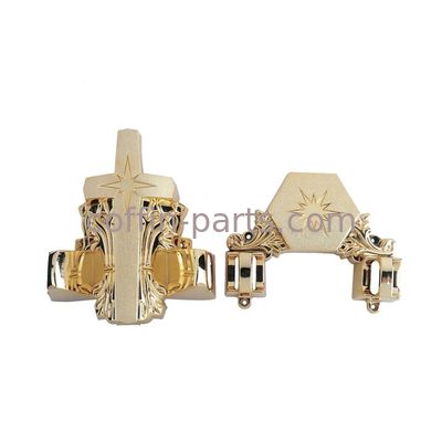 Gold Plastic Material Casket Hardware Kit Coffin Corners Model 12